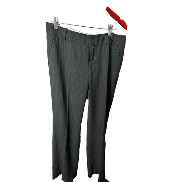 Banana Republic Factory Martin Fit Black Pinstripe Work Pants Size 4 - Picture 1 of 4